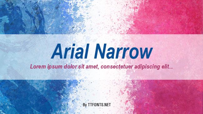 Arial Narrow example